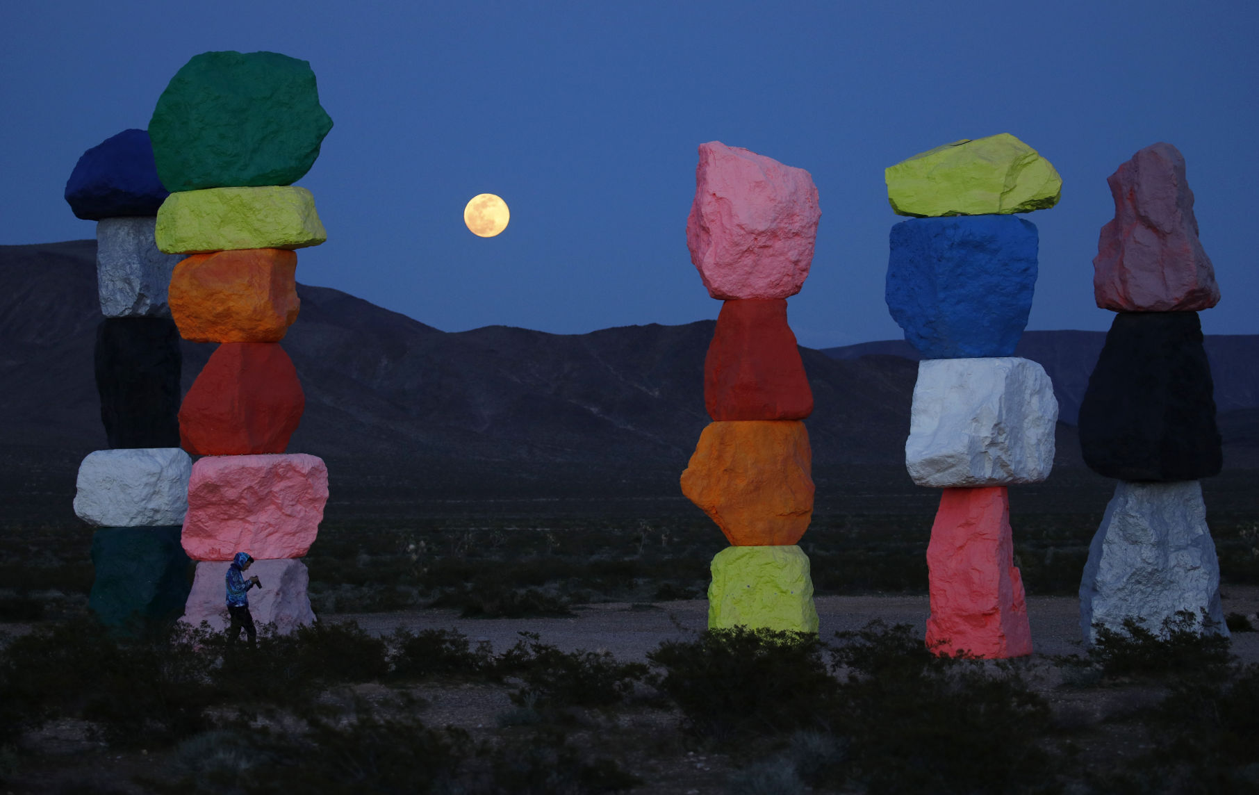 APTOPIX Nevada Supermoon